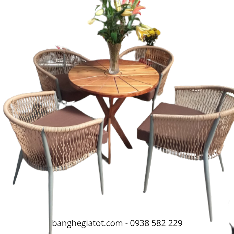 bàn ghế khung sắt sơn tinh điện