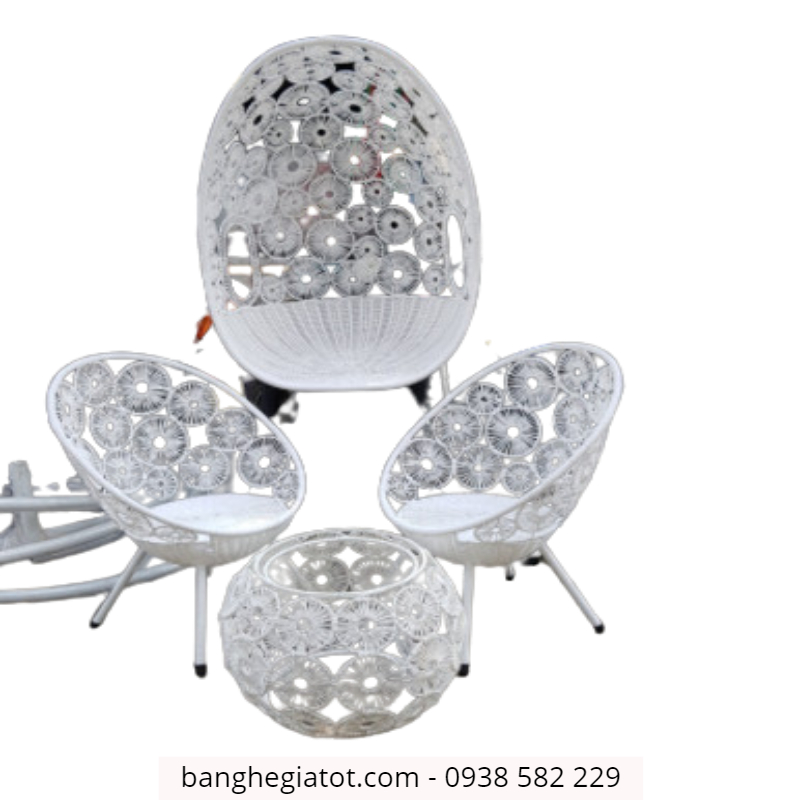 bàn ghế nhựa mây thanh lý