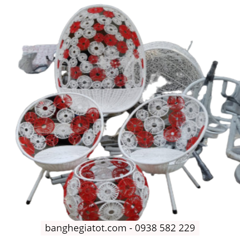 bàn ghế nhựa mây
