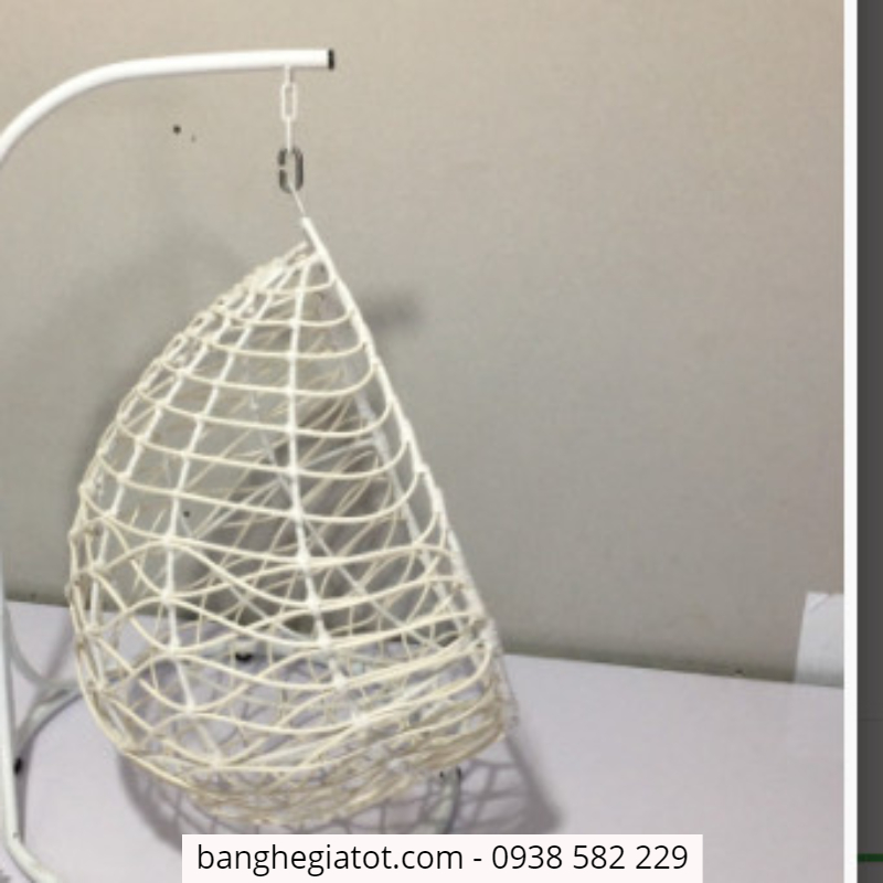 xích đu nhựa giả mây hình giọt nước